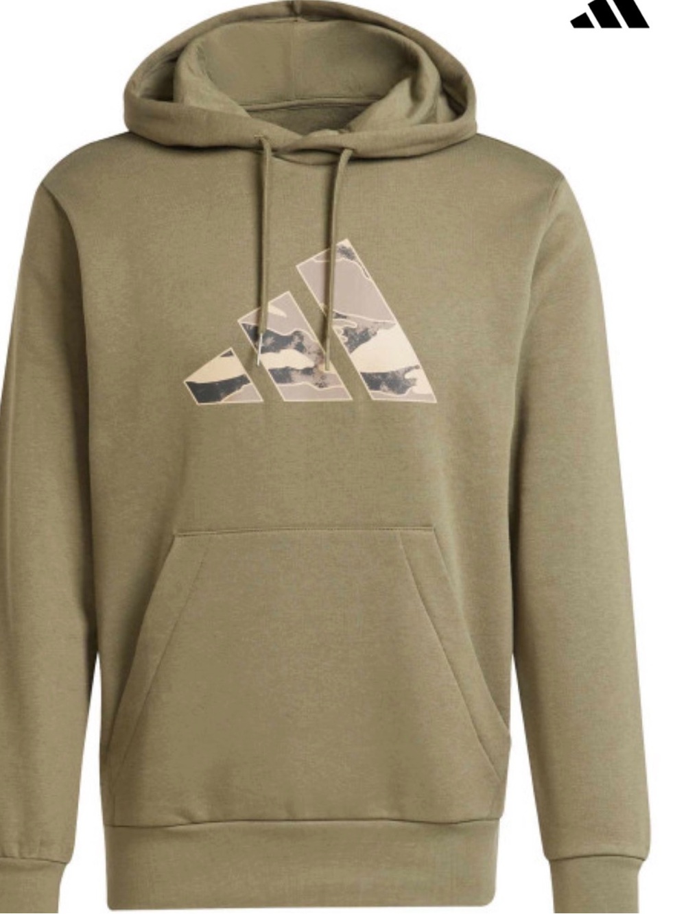 New Adidas Xl Camo Hoodie Olive Strata Green Camouflage Logo 3B HD Model #JM6379